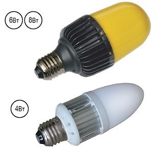 Светодиодные лампы LL-Д-220 мощностью 4, 6 и 8 Вт  