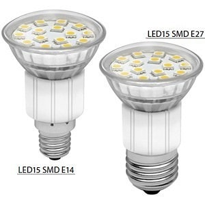 Светодиодная лампа LED15 SMD E14/E27  